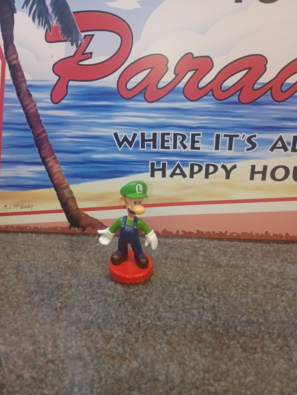 Nintendo Luigi Amiibo Super Mario Series Toy Figure W/ Red